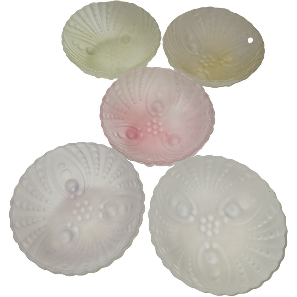 Vintage Anchor Hocking Oyster & Pearl Depression Glass Footed Bowl 5" 5 colors